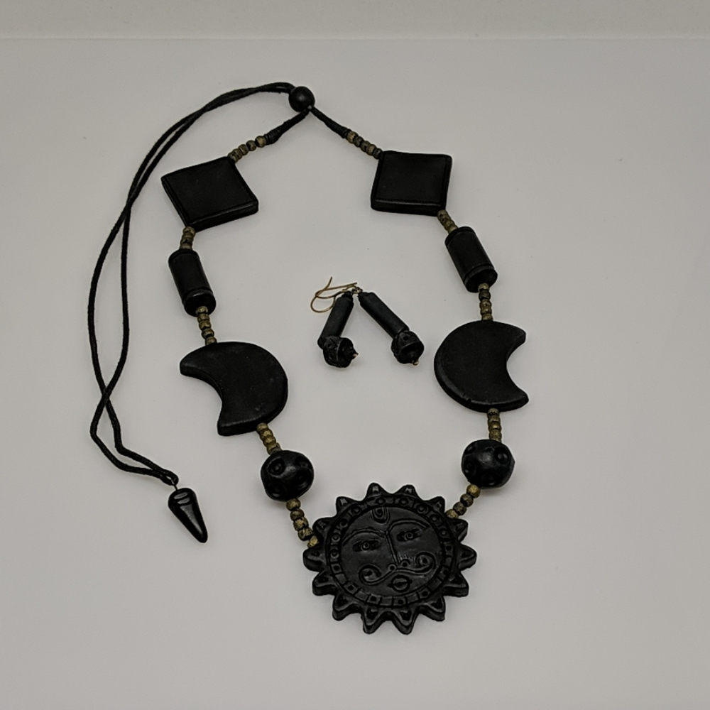 Tribal necklace & earring set